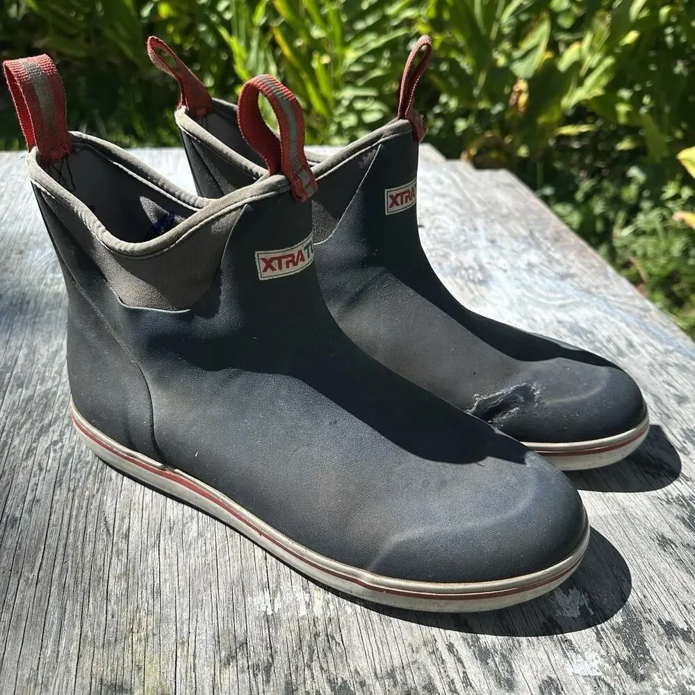 Xtratuf Men's 10 Waterproof Ankle Deck Boots Slate Grey - 995